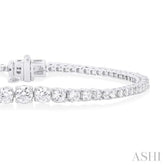 3 ctw Graduated Round Cut Diamond Tennis Bracelet in 14K White Gold